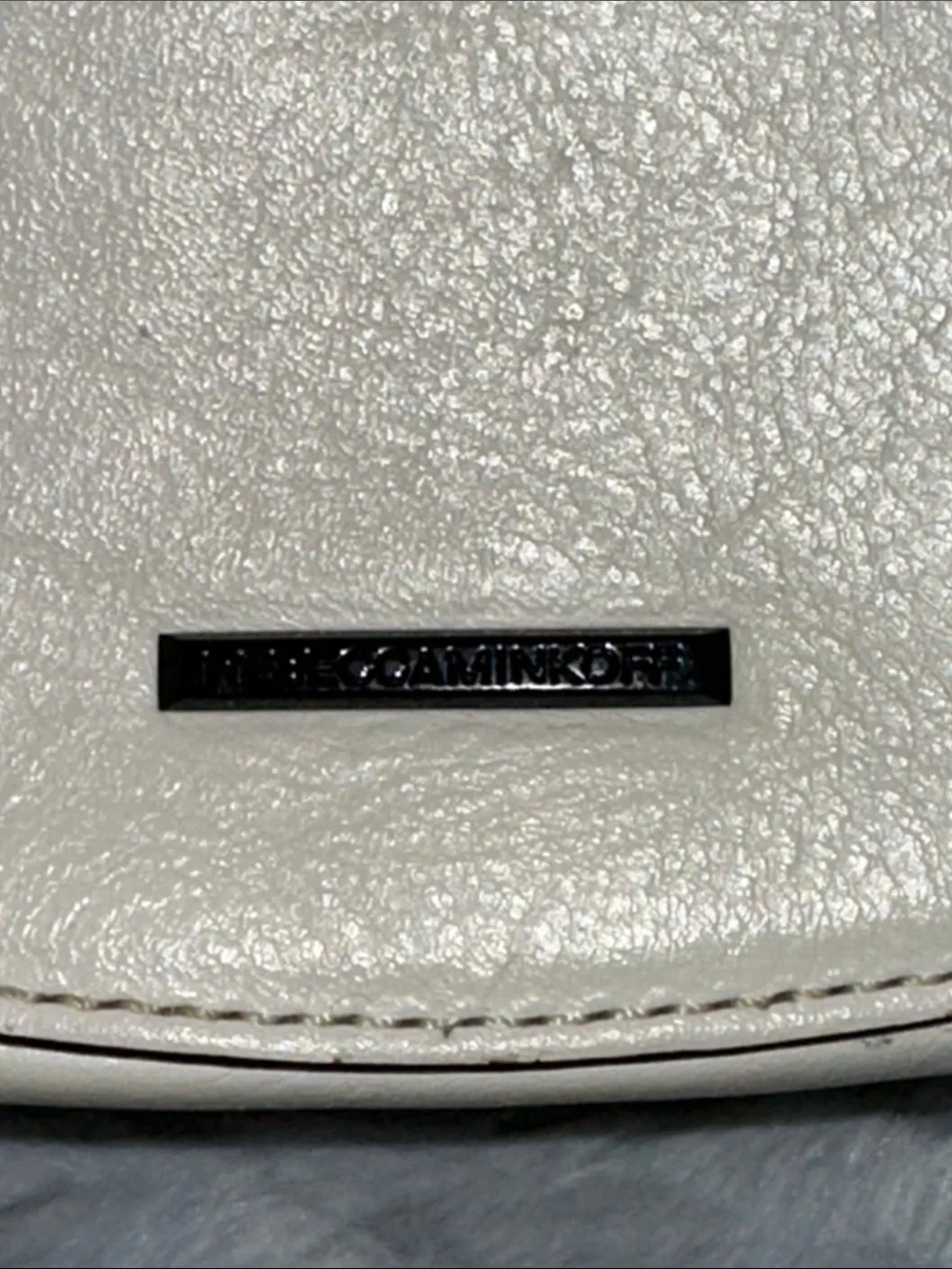 Rebecca Minkoff White Perforated Saddle Crossbody